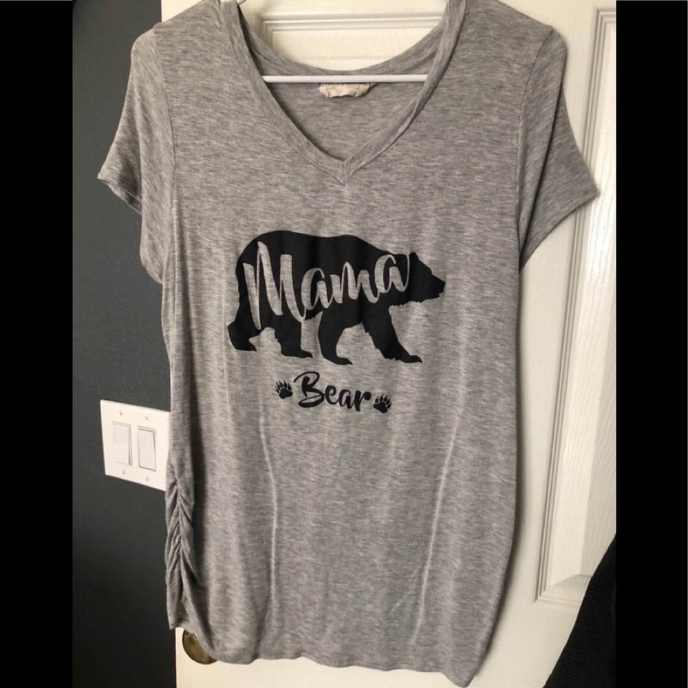“Mama Bear” Maternity Grey T-shirt